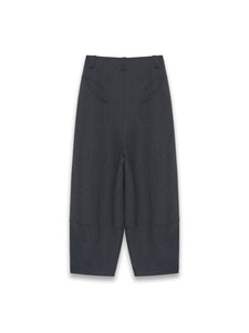 NAMESAKE - Lamar Zip Carrot Wide Trousers - AW25 - ASH GREY